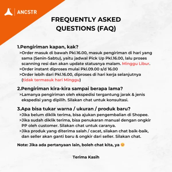 ANCSTR Kemeja Pria Shanghai Kombinasi Warna Premium - Triple Pendek - Image 6