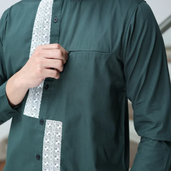 ANCSTR Kemeja Pria Shanghai Aplikasi Motif Premium - Everline - Image 3