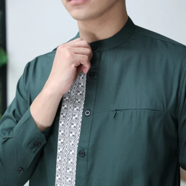 ANCSTR Kemeja Pria Shanghai Aplikasi Motif Premium - Everline - Image 5