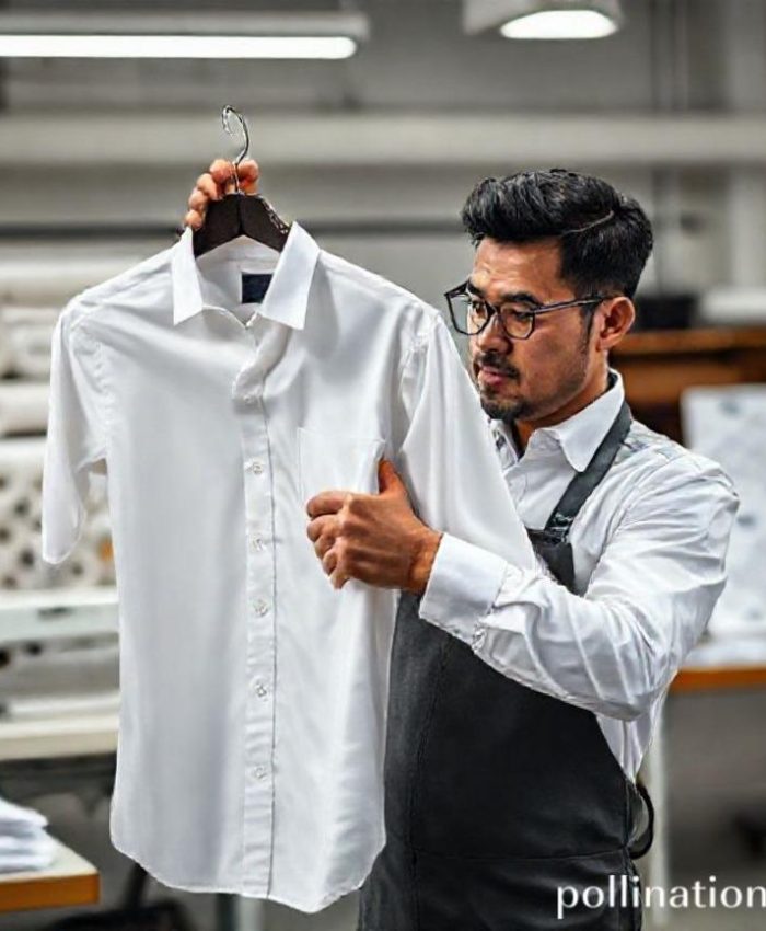 {"prompt":"A skilled tailor in a modern and clean Bandung convection workshop meticulously inspecting a perfectly sewn premium white long-sleeve shirt. The tailor, with focused expression, is holding the shirt up against a well-lit backdrop. In the soft-focused background, there are rolls of high-quality fabrics, a professional sewing machine, and design sketches on a table, emphasizing precision, craftsmanship, and the technical aspects of premium apparel manufacturing. The shirt itself looks crisp, well-fitted, and luxurious, showcasing attention to detail and high standards.","originalPrompt":"A skilled tailor in a modern and clean Bandung convection workshop meticulously inspecting a perfectly sewn premium white long-sleeve shirt. The tailor, with focused expression, is holding the shirt up against a well-lit backdrop. In the soft-focused background, there are rolls of high-quality fabrics, a professional sewing machine, and design sketches on a table, emphasizing precision, craftsmanship, and the technical aspects of premium apparel manufacturing. The shirt itself looks crisp, well-fitted, and luxurious, showcasing attention to detail and high standards.","width":768,"height":768,"seed":42,"model":"flux","enhance":false,"nologo":false,"negative_prompt":"undefined","nofeed":false,"safe":false,"quality":"medium","image":[],"transparent":false,"has_nsfw_concept":false,"concept":{"special_scores":{"0":0.36899998784065247,"1":-0.0820000022649765,"2":-0.12300000339746475},"special_care":[[0,0.36899998784065247]],"concept_scores":{"0":-0.09000000357627869,"1":-0.08500000089406967,"2":-0.09600000083446503,"3":-0.06400000303983688,"4":-0.07999999821186066,"5":-0.07400000095367432,"6":-0.08299999684095383,"7":-0.08399999886751175,"8":-0.10499999672174454,"9":-0.12099999934434891,"10":-0.09000000357627869,"11":-0.09099999815225601,"12":-0.09200000017881393,"13":-0.08699999749660492,"14":-0.08900000154972076,"15":-0.10599999874830246,"16":-0.10599999874830246},"bad_concepts":[]},"trackingData":{"actualModel":"flux","usage":{"completionImageTokens":1,"totalTokenCount":1}}}