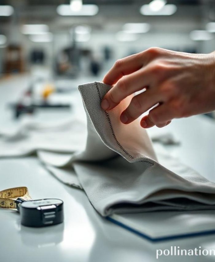 {"prompt":"Close-up shot of hands meticulously examining a sample garment, perhaps a t-shirt or jacket, with measuring tape and a small notebook nearby on a clean workbench. The garment is held up to the light to check stitching and fabric quality. In the blurred background, there are hints of a modern konveksi or production studio, emphasizing attention to detail and quality control in manufacturing. The overall lighting is bright and professional.","originalPrompt":"Close-up shot of hands meticulously examining a sample garment, perhaps a t-shirt or jacket, with measuring tape and a small notebook nearby on a clean workbench. The garment is held up to the light to check stitching and fabric quality. In the blurred background, there are hints of a modern konveksi or production studio, emphasizing attention to detail and quality control in manufacturing. The overall lighting is bright and professional.","width":768,"height":768,"seed":42,"model":"flux","enhance":false,"nologo":false,"negative_prompt":"undefined","nofeed":false,"safe":false,"quality":"medium","image":[],"transparent":false,"has_nsfw_concept":false,"concept":{"special_scores":{"0":0.39800000190734863,"1":-0.07999999821186066,"2":-0.10100000351667404},"special_care":[[0,0.39800000190734863]],"concept_scores":{"0":-0.07800000160932541,"1":-0.07599999755620956,"2":-0.0860000029206276,"3":-0.06499999761581421,"4":-0.07400000095367432,"5":-0.07000000029802322,"6":-0.07000000029802322,"7":-0.09099999815225601,"8":-0.09799999743700027,"9":-0.125,"10":-0.08399999886751175,"11":-0.09099999815225601,"12":-0.08900000154972076,"13":-0.09799999743700027,"14":-0.10899999737739563,"15":-0.09799999743700027,"16":-0.10000000149011612},"bad_concepts":[]},"trackingData":{"actualModel":"flux","usage":{"completionImageTokens":1,"totalTokenCount":1}}}