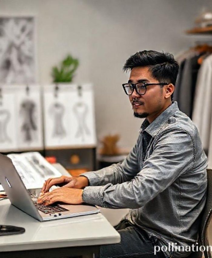 {"prompt":"Seorang pengusaha muda yang penuh semangat, mungkin sekitar 25-30 tahun, sedang merancang koleksi clothing line-nya. Ia duduk di meja kerja yang rapi dengan sketsa desain di buku gambar, laptop terbuka menunjukkan inspirasi fashion, dan beberapa gulungan kain contoh di sampingnya. Ruangan studio terlihat modern dan terang, mungkin ada manekin atau rak pakaian buram di latar belakang. Ekspresinya fokus dan penuh ide.","originalPrompt":"Seorang pengusaha muda yang penuh semangat, mungkin sekitar 25-30 tahun, sedang merancang koleksi clothing line-nya. Ia duduk di meja kerja yang rapi dengan sketsa desain di buku gambar, laptop terbuka menunjukkan inspirasi fashion, dan beberapa gulungan kain contoh di sampingnya. Ruangan studio terlihat modern dan terang, mungkin ada manekin atau rak pakaian buram di latar belakang. Ekspresinya fokus dan penuh ide.","width":768,"height":768,"seed":42,"model":"flux","enhance":false,"nologo":false,"negative_prompt":"undefined","nofeed":false,"safe":false,"quality":"medium","image":[],"transparent":false,"has_nsfw_concept":false,"concept":{"special_scores":{"0":0.36399999260902405,"1":-0.0820000022649765,"2":-0.12099999934434891},"special_care":[[0,0.36399999260902405]],"concept_scores":{"0":-0.09799999743700027,"1":-0.08900000154972076,"2":-0.09000000357627869,"3":-0.06599999964237213,"4":-0.09099999815225601,"5":-0.07800000160932541,"6":-0.0820000022649765,"7":-0.07000000029802322,"8":-0.07900000363588333,"9":-0.10899999737739563,"10":-0.08399999886751175,"11":-0.09099999815225601,"12":-0.09000000357627869,"13":-0.09200000017881393,"14":-0.09399999678134918,"15":-0.10300000011920929,"16":-0.09099999815225601},"bad_concepts":[]},"trackingData":{"actualModel":"flux","usage":{"completionImageTokens":1,"totalTokenCount":1}}}