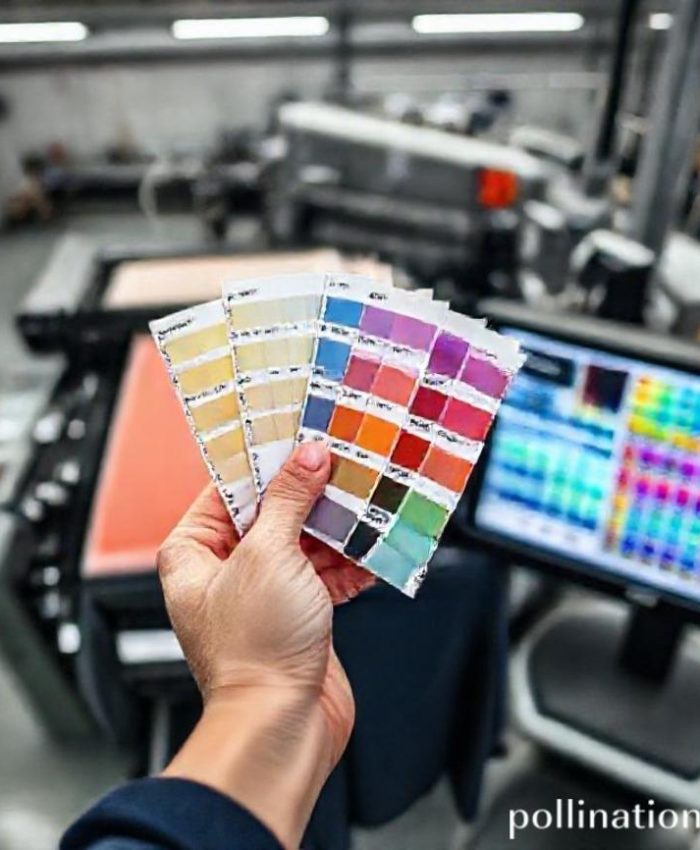 {"prompt":"A high-angle shot showing a hand holding a Pantone color swatch book, comparing a specific color chip to a newly printed fabric or garment. In the background, there's a glimpse of a modern production facility, possibly a printing press or textile machine, and a calibrated monitor displaying a digital color palette. The scene should convey precision, quality control, and the careful comparison of physical and digital colors in a professional production environment.","originalPrompt":"A high-angle shot showing a hand holding a Pantone color swatch book, comparing a specific color chip to a newly printed fabric or garment. In the background, there's a glimpse of a modern production facility, possibly a printing press or textile machine, and a calibrated monitor displaying a digital color palette. The scene should convey precision, quality control, and the careful comparison of physical and digital colors in a professional production environment.","width":768,"height":768,"seed":42,"model":"flux","enhance":false,"nologo":false,"negative_prompt":"undefined","nofeed":false,"safe":false,"quality":"medium","image":[],"transparent":false,"has_nsfw_concept":false,"concept":{"special_scores":{"0":0.38199999928474426,"1":-0.0949999988079071,"2":-0.11599999666213989},"special_care":[[0,0.38199999928474426]],"concept_scores":{"0":-0.06700000166893005,"1":-0.0820000022649765,"2":-0.08299999684095383,"3":-0.08500000089406967,"4":-0.0820000022649765,"5":-0.0820000022649765,"6":-0.07000000029802322,"7":-0.09600000083446503,"8":-0.11599999666213989,"9":-0.125,"10":-0.07500000298023224,"11":-0.09099999815225601,"12":-0.08900000154972076,"13":-0.10999999940395355,"14":-0.12999999523162842,"15":-0.11599999666213989,"16":-0.10999999940395355},"bad_concepts":[]},"trackingData":{"actualModel":"flux","usage":{"completionImageTokens":1,"totalTokenCount":1}}}