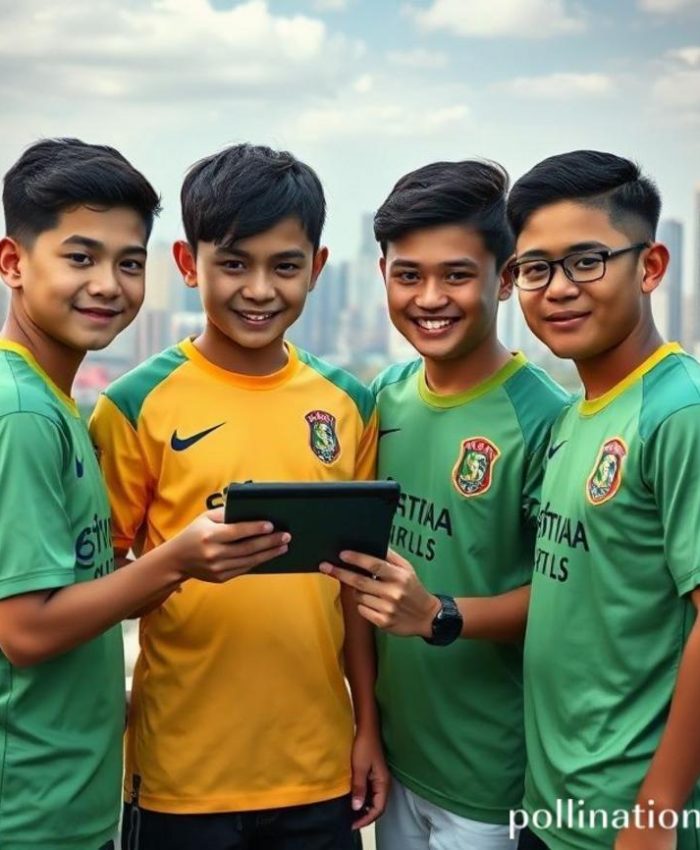 {"prompt":"Sekelompok anak muda yang ceria sedang berpose mengenakan jersey custom dengan desain unik dan warna-warni cerah. Salah satu dari mereka memegang tablet yang menampilkan desain digital jersey, sementara di latar belakang samar terlihat skyline kota Bandung yang modern dan mesin printing sublimasi. Suasana menunjukkan semangat tim, kreativitas, dan profesionalisme produksi.","originalPrompt":"Sekelompok anak muda yang ceria sedang berpose mengenakan jersey custom dengan desain unik dan warna-warni cerah. Salah satu dari mereka memegang tablet yang menampilkan desain digital jersey, sementara di latar belakang samar terlihat skyline kota Bandung yang modern dan mesin printing sublimasi. Suasana menunjukkan semangat tim, kreativitas, dan profesionalisme produksi.","width":768,"height":768,"seed":42,"model":"flux","enhance":false,"nologo":false,"negative_prompt":"undefined","nofeed":false,"safe":false,"quality":"medium","image":[],"transparent":false,"has_nsfw_concept":false,"concept":{"special_scores":{"0":0.3580000102519989,"1":-0.06199999898672104,"2":-0.12999999523162842},"special_care":[[0,0.3580000102519989]],"concept_scores":{"0":-0.09799999743700027,"1":-0.11900000274181366,"2":-0.0729999989271164,"3":-0.039000000804662704,"4":-0.10599999874830246,"5":-0.06700000166893005,"6":-0.061000000685453415,"7":-0.06499999761581421,"8":-0.07500000298023224,"9":-0.125,"10":-0.09200000017881393,"11":-0.09600000083446503,"12":-0.05900000035762787,"13":-0.0949999988079071,"14":-0.0989999994635582,"15":-0.12700000405311584,"16":-0.09600000083446503},"bad_concepts":[]},"trackingData":{"actualModel":"flux","usage":{"completionImageTokens":1,"totalTokenCount":1}}}