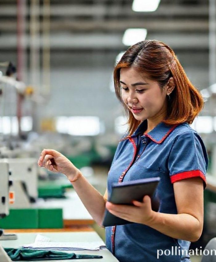 {"prompt":"Seorang inspektur Quality Control (QC) wanita muda, berusia sekitar 25-30 tahun, dengan rambut diikat rapi dan mengenakan rompi kerja berwarna cerah, sedang memeriksa detail jahitan pada sebuah kaos polos yang baru selesai dijahit. Dia memegang kaos tersebut dengan kedua tangan dan mendekatkannya ke mata, menunjukkan fokus dan ketelitian. Ekspresi wajahnya serius dan teliti. Di meja di depannya, ada form checklist atau tablet digital serta sebuah alat ukur kecil seperti meteran lipat. Latar belakang menunjukkan suasana produksi konveksi yang bersih dan terorganisir, dengan rak-rak berisi tumpukan kain atau pakaian setengah jadi yang agak blur, serta pencahayaan yang cukup terang.","originalPrompt":"Seorang inspektur Quality Control (QC) wanita muda, berusia sekitar 25-30 tahun, dengan rambut diikat rapi dan mengenakan rompi kerja berwarna cerah, sedang memeriksa detail jahitan pada sebuah kaos polos yang baru selesai dijahit. Dia memegang kaos tersebut dengan kedua tangan dan mendekatkannya ke mata, menunjukkan fokus dan ketelitian. Ekspresi wajahnya serius dan teliti. Di meja di depannya, ada form checklist atau tablet digital serta sebuah alat ukur kecil seperti meteran lipat. Latar belakang menunjukkan suasana produksi konveksi yang bersih dan terorganisir, dengan rak-rak berisi tumpukan kain atau pakaian setengah jadi yang agak blur, serta pencahayaan yang cukup terang.","width":768,"height":768,"seed":42,"model":"flux","enhance":false,"nologo":false,"negative_prompt":"undefined","nofeed":false,"safe":false,"quality":"medium","image":[],"transparent":false,"has_nsfw_concept":false,"concept":{"special_scores":{"0":0.39500001072883606,"1":-0.08900000154972076,"2":-0.09300000220537186},"special_care":[[0,0.39500001072883606]],"concept_scores":{"0":-0.1080000028014183,"1":-0.09399999678134918,"2":-0.09799999743700027,"3":-0.08100000023841858,"4":-0.09399999678134918,"5":-0.08100000023841858,"6":-0.0820000022649765,"7":-0.09099999815225601,"8":-0.08399999886751175,"9":-0.12600000202655792,"10":-0.10599999874830246,"11":-0.12399999797344208,"12":-0.09399999678134918,"13":-0.0989999994635582,"14":-0.10700000077486038,"15":-0.1080000028014183,"16":-0.10000000149011612},"bad_concepts":[]},"trackingData":{"actualModel":"flux","usage":{"completionImageTokens":1,"totalTokenCount":1}}}