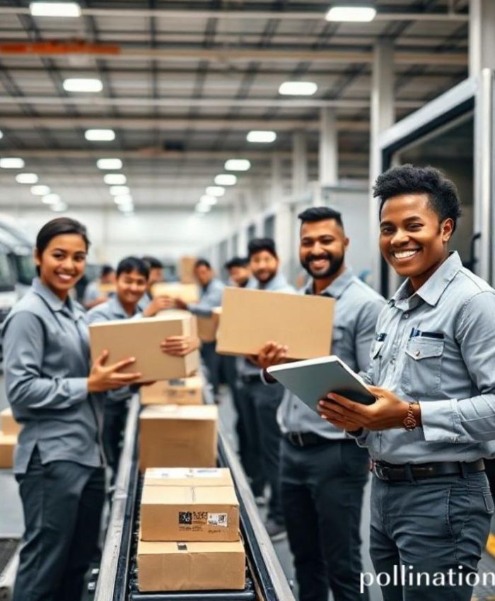 {"prompt":"A brightly lit, modern logistics hub with several delivery trucks parked. In the foreground, a diverse team of smiling logistics professionals in neat uniforms are efficiently organizing packages on conveyor belts. One person is holding a tablet with a tracking app, while another is carefully loading a box into a truck. The atmosphere is bustling, organized, and focused on speed and reliability.","originalPrompt":"A brightly lit, modern logistics hub with several delivery trucks parked. In the foreground, a diverse team of smiling logistics professionals in neat uniforms are efficiently organizing packages on conveyor belts. One person is holding a tablet with a tracking app, while another is carefully loading a box into a truck. The atmosphere is bustling, organized, and focused on speed and reliability.","width":768,"height":768,"seed":42,"model":"flux","enhance":false,"nologo":false,"negative_prompt":"undefined","nofeed":false,"safe":false,"quality":"medium","image":[],"transparent":false,"has_nsfw_concept":false,"concept":{"special_scores":{"0":0.36800000071525574,"1":-0.10000000149011612,"2":-0.11999999731779099},"special_care":[[0,0.36800000071525574]],"concept_scores":{"0":-0.0989999994635582,"1":-0.10100000351667404,"2":-0.09300000220537186,"3":-0.061000000685453415,"4":-0.09700000286102295,"5":-0.0689999982714653,"6":-0.07199999690055847,"7":-0.07900000363588333,"8":-0.08699999749660492,"9":-0.13099999725818634,"10":-0.0949999988079071,"11":-0.10199999809265137,"12":-0.08900000154972076,"13":-0.09799999743700027,"14":-0.10499999672174454,"15":-0.1120000034570694,"16":-0.10199999809265137},"bad_concepts":[]},"trackingData":{"actualModel":"flux","usage":{"completionImageTokens":1,"totalTokenCount":1}}}