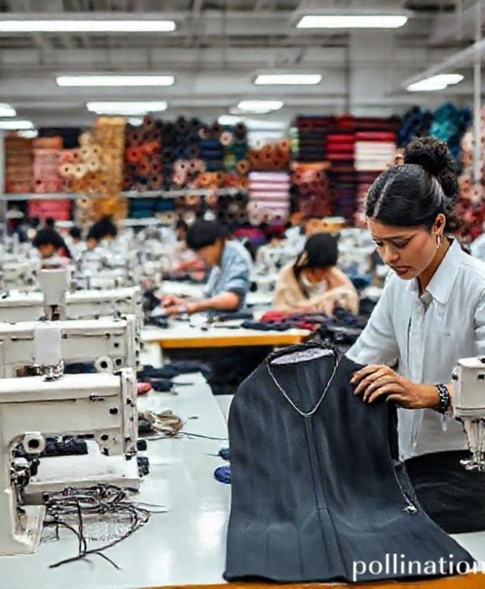 {"prompt":"A modern, well-lit garment factory floor in Bandung, Indonesia. Professional seamstresses and tailors (a mix of male and female, diverse age groups) are meticulously working on stylish clothing pieces using industrial sewing machines. Rolls of high-quality fabrics in various colors are neatly stacked in the background. The atmosphere is clean, organized, and bustling with activity, conveying a sense of efficiency and dedication to quality. A subtle brand tag or logo can be seen on a finished garment, hinting at professional production. The image should convey both traditional craftsmanship and modern industrial processes.","originalPrompt":"A modern, well-lit garment factory floor in Bandung, Indonesia. Professional seamstresses and tailors (a mix of male and female, diverse age groups) are meticulously working on stylish clothing pieces using industrial sewing machines. Rolls of high-quality fabrics in various colors are neatly stacked in the background. The atmosphere is clean, organized, and bustling with activity, conveying a sense of efficiency and dedication to quality. A subtle brand tag or logo can be seen on a finished garment, hinting at professional production. The image should convey both traditional craftsmanship and modern industrial processes.","width":768,"height":768,"seed":42,"model":"flux","enhance":false,"nologo":false,"negative_prompt":"undefined","nofeed":false,"safe":false,"quality":"medium","image":[],"transparent":false,"has_nsfw_concept":false,"concept":{"special_scores":{"0":0.4180000126361847,"1":-0.05999999865889549,"2":-0.0689999982714653},"special_care":[[0,0.4180000126361847]],"concept_scores":{"0":-0.08100000023841858,"1":-0.057999998331069946,"2":-0.06300000101327896,"3":-0.03500000014901161,"4":-0.07199999690055847,"5":-0.04800000041723251,"6":-0.04399999976158142,"7":-0.05999999865889549,"8":-0.04600000008940697,"9":-0.10700000077486038,"10":-0.09099999815225601,"11":-0.09200000017881393,"12":-0.06199999898672104,"13":-0.06800000369548798,"14":-0.07900000363588333,"15":-0.0860000029206276,"16":-0.05999999865889549},"bad_concepts":[]},"trackingData":{"actualModel":"flux","usage":{"completionImageTokens":1,"totalTokenCount":1}}}